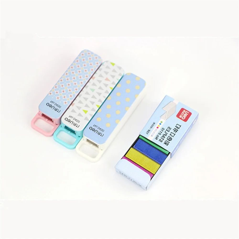 Stationery And Office Supply Chain - Deli Portátil Colorido Manual Mini Grampeador