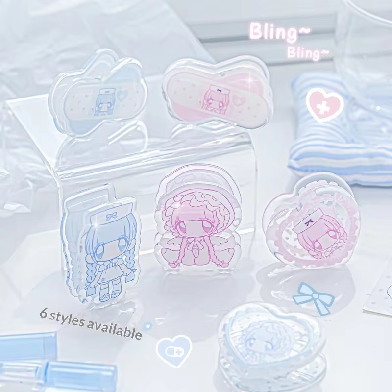 Binder Clip Assorted - Clips de Acrílico Rosyposy Pumpum, Organizador