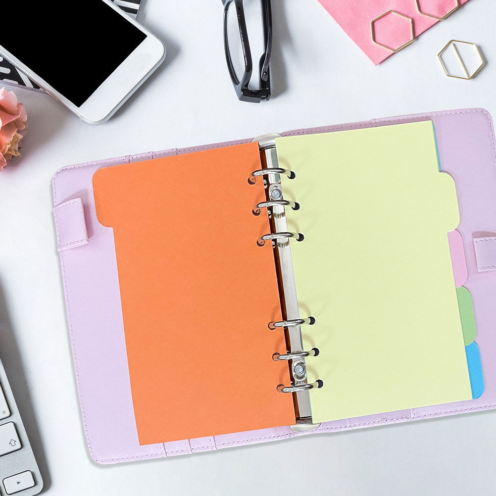Index Tab Divider - 30 Divisórias Coloridas para Fichário, Refil