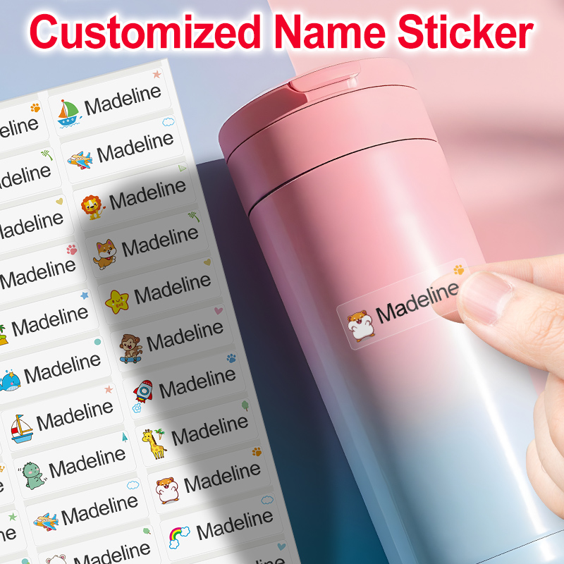 Sticker Label Roll - Etiquetas infantis impermeáveis personalizadas – adesivos