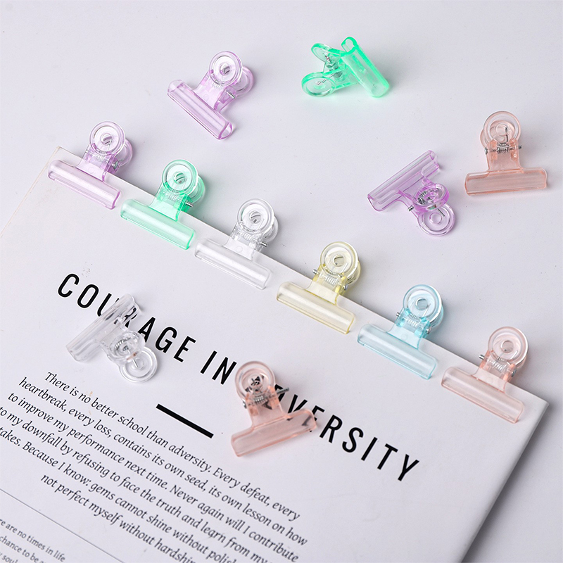 Binder Clip Assorted - Clipes de plástico coloridos de 31mm,