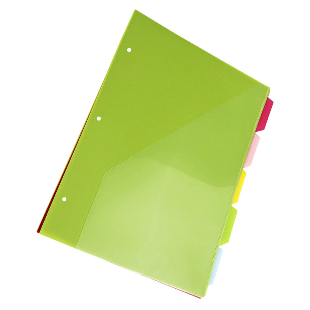 Index Tab Divider - 5 Divisórias de Páginas com Três