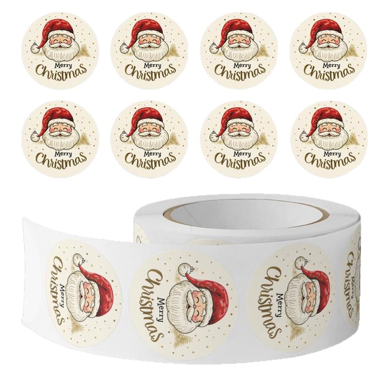 Sticker Label Roll - 500 unidades/rolo de adesivos de Papai