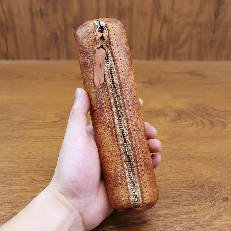 Estojo de Lápis em Couro Curti - Tan Stationery & Office Supply avaliação e preço